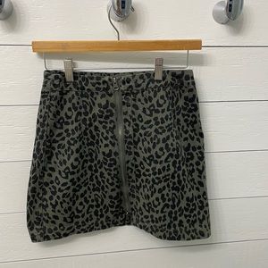 Altar’d state animal print zip up skirt